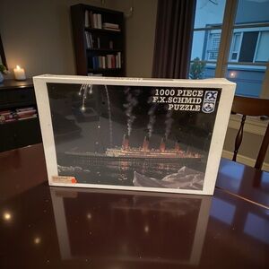 1000 Piece F.X. Schmid Titanic Puzzle - Black & White Box Art